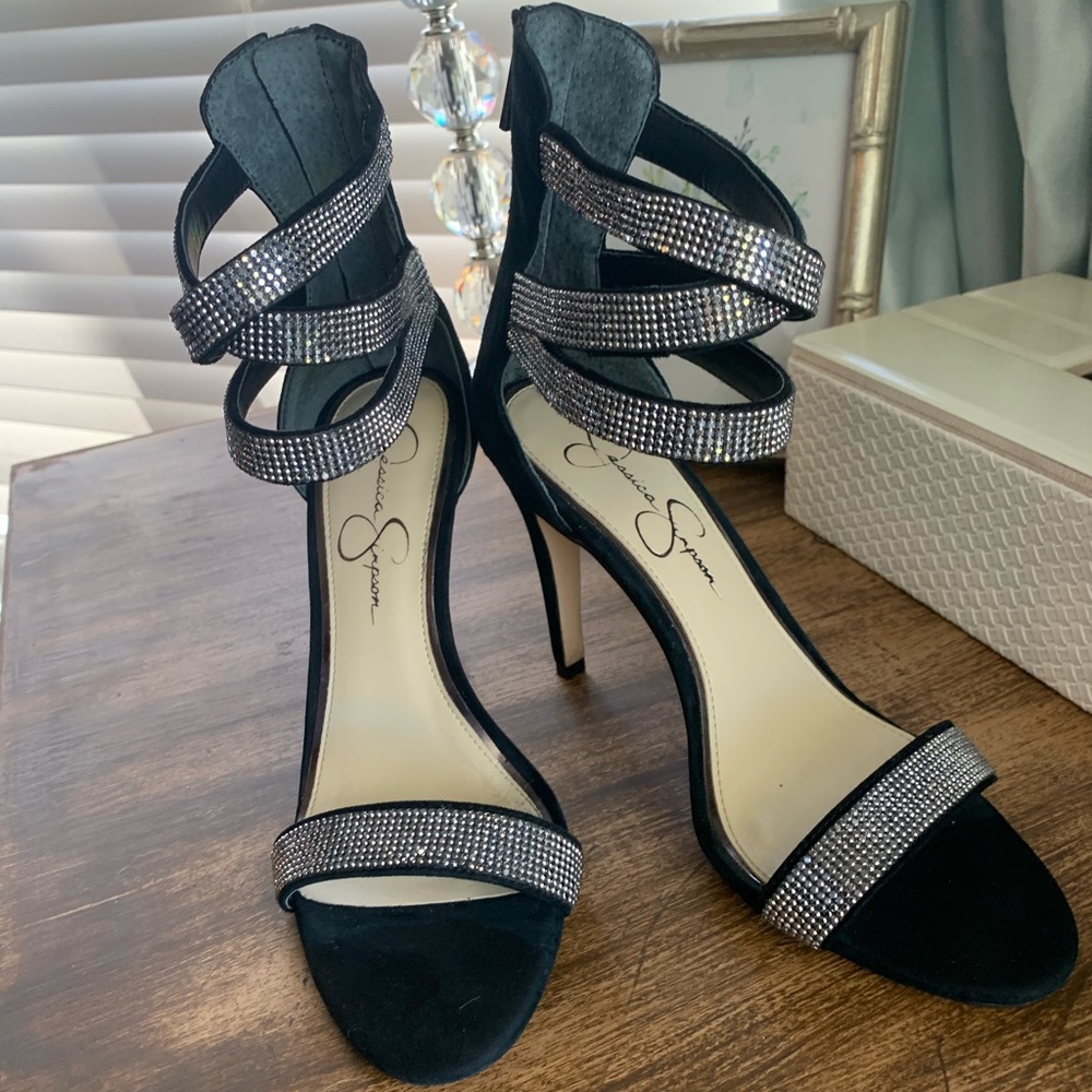Black with Silver Detail Jessica Simpson heels